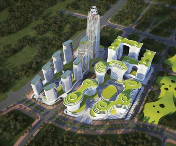 New Chinese Style Architectural Bird's-eye View Planning-ID:912992007