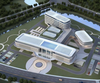 Modern Architectural Bird's-eye View Planning-ID:490909104