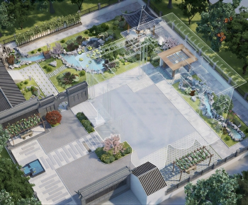 Modern Architectural Bird's-eye View Planning-ID:417714124