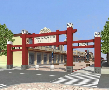 New Chinese Style Commercial Street-ID:557374008