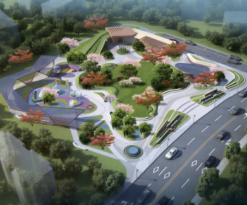 Modern Architectural Bird's-eye View Planning-ID:282383926