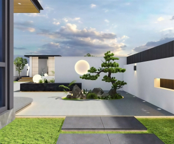 Modern Courtyard/landscape-ID:363883021