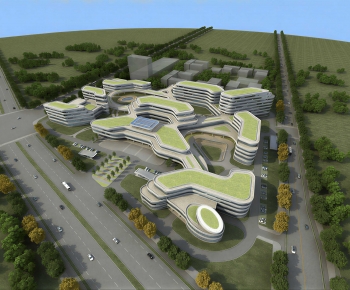 Modern Architectural Bird's-eye View Planning-ID:421729095