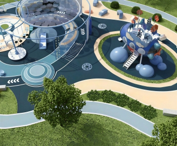 Modern Park Landscape-ID:932935953
