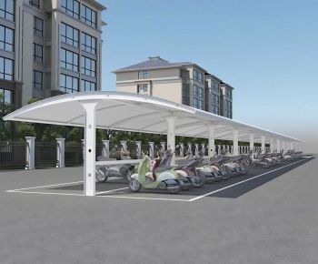 Modern Outdoor Parking Lot-ID:953059296