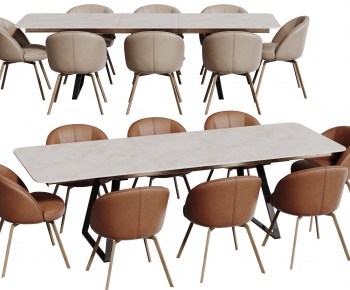 Modern Dining Table And Chairs-ID:756844043