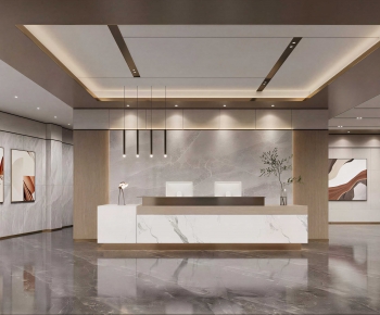 Modern Office Reception Desk-ID:683638107