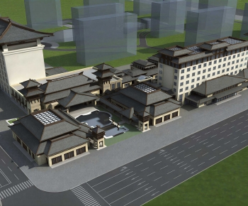 Chinese Style Architectural Bird's-eye View Planning-ID:960414896