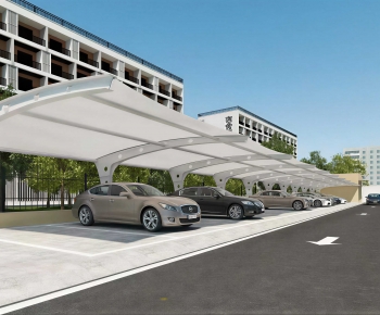 Modern Outdoor Parking Lot-ID:590925939