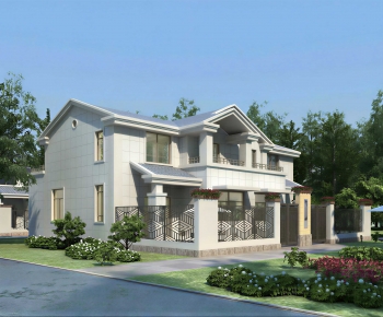 Simple European Style Detached Villa-ID:580616001