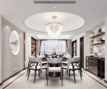 New Chinese Style Dining Room-ID:547380927