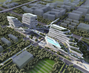Modern Architectural Bird's-eye View Planning-ID:166737089