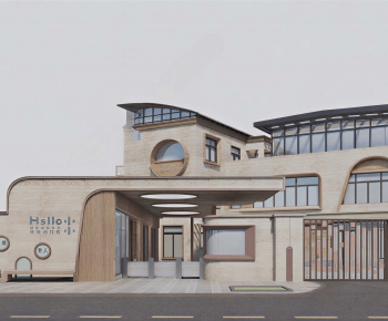 Modern School Building-ID:576457982
