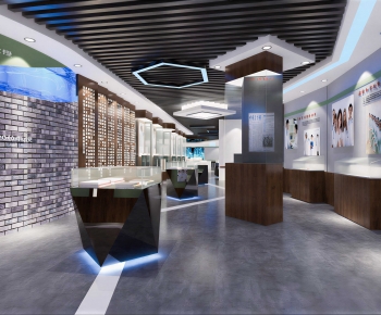 Modern Exhibition Hall-ID:736968994