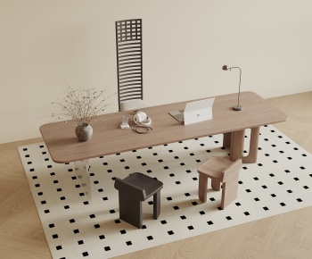 Modern Computer Desk And Chair-ID:153567086