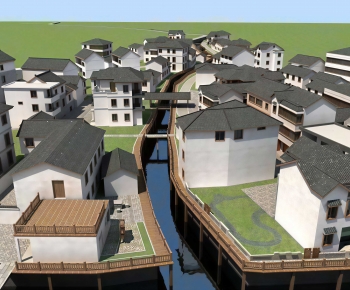 New Chinese Style Architectural Bird's-eye View Planning-ID:742342958