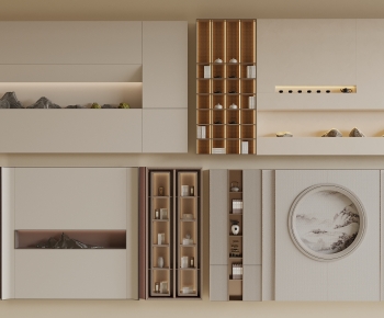 New Chinese Style TV Wall-ID:835232977