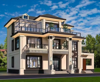 New Chinese Style Detached Villa-ID:450176954