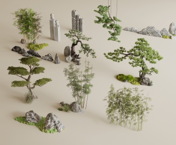 New Chinese Style Plant Landscaping-ID:797466041