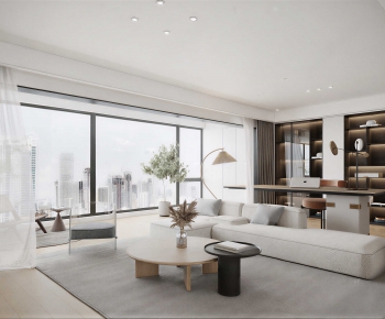 New Chinese Style A Living Room-ID:913739245