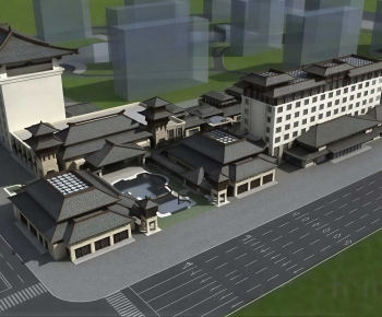 Chinese Style Architectural Bird's-eye View Planning-ID:180222035
