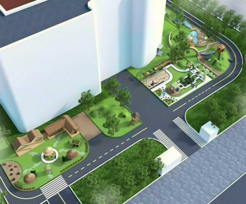 Modern Architectural Bird's-eye View Planning-ID:346157077