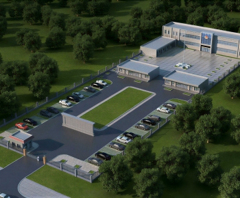 Modern Architectural Bird's-eye View Planning-ID:550604101