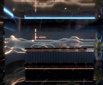 Modern Office Reception Desk-ID:778517016