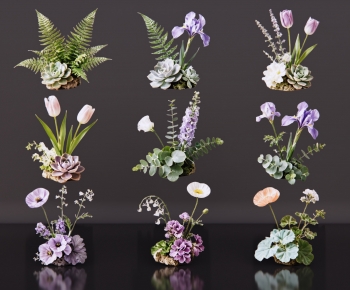 Modern Flowers And Grass-ID:578164103