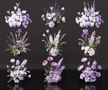 Modern Flowers And Grass-ID:661114937