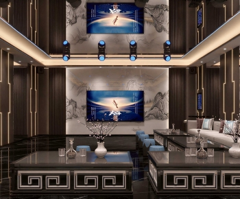 New Chinese Style A Living Room-ID:202798889