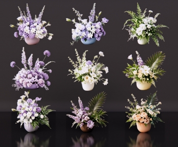 Modern Flowers And Grass-ID:107671984