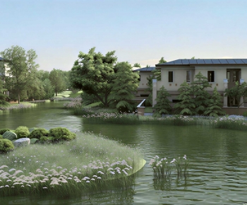 Modern Park Landscape-ID:915554057