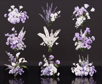 Modern Flowers And Grass-ID:564661988