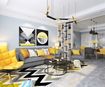Nordic Style A Living Room-ID:466763021