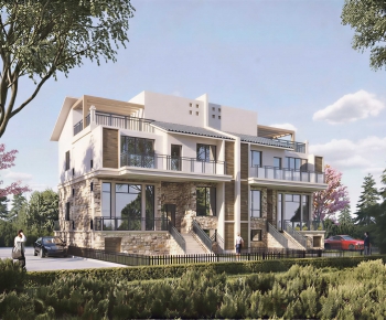 Simple European Style Villa Appearance-ID:242914929