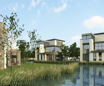 Simple European Style Villa Appearance-ID:558100943