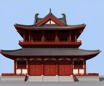 Chinese Style Ancient Architectural Buildings-ID:864166021