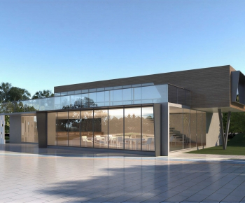 Modern Appearance Of Commercial Building-ID:456671959