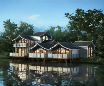 New Chinese Style Appearance Of Commercial Building-ID:795403963