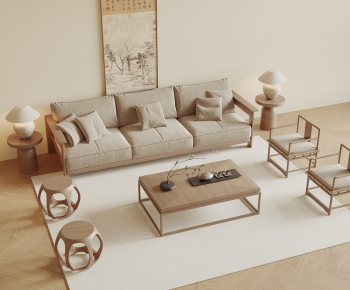 New Chinese Style Sofa Combination-ID:811639071
