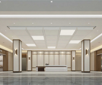 Modern Office Reception Desk-ID:707669349