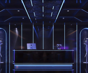 Modern Office Reception Desk-ID:827893971