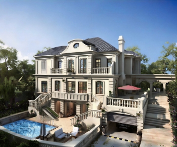 New Chinese Style Building Appearance-ID:137942085