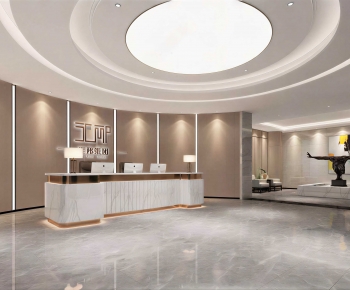 Modern Office Reception Desk-ID:614154107