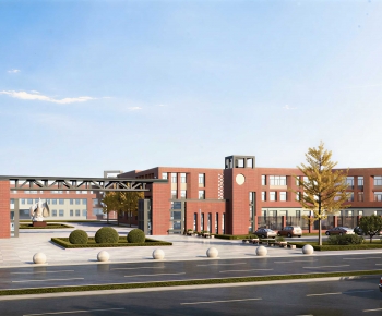 Modern School Building-ID:891097079