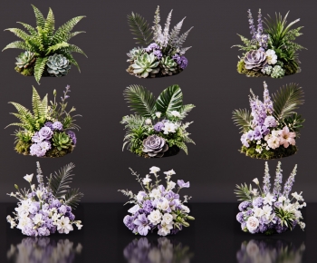 Modern Flowers And Grass-ID:102260113