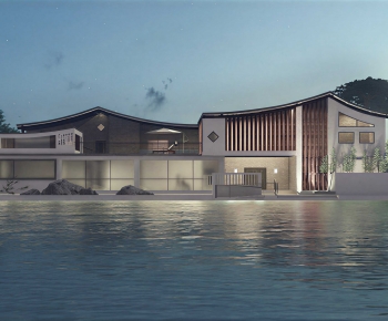 New Chinese Style Appearance Of Commercial Building-ID:104980514