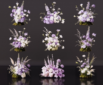 Modern Flowers And Grass-ID:982189891