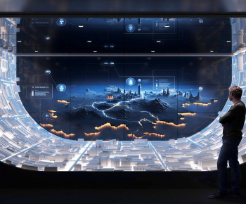 Modern Exhibition Hall-ID:758254058